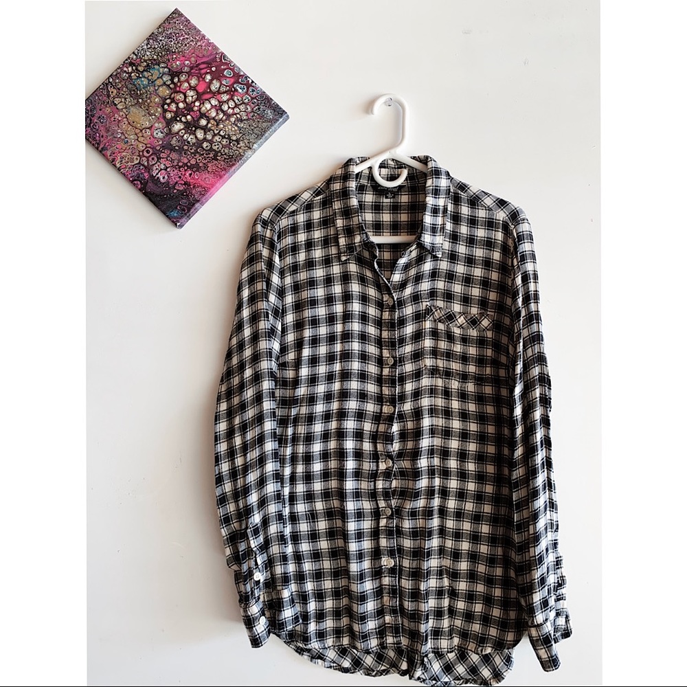 🖤 Lucky Brand Plaid Button Down Top | large